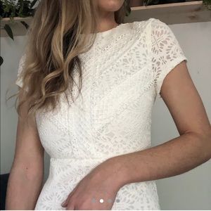 beautiful topshop lace constructed white dress